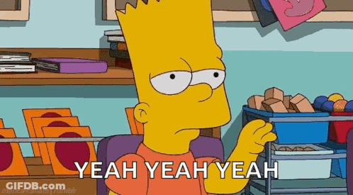 Bart Simpson Saying Yeah Yeah Yeah GIF