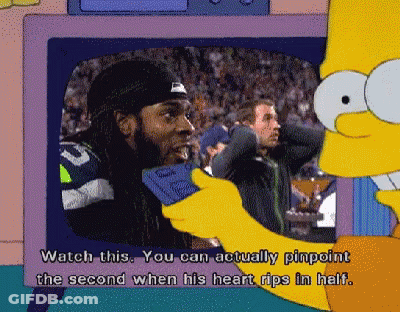 Bart Simpson Says Watch This You Can Actually Pinpoint The Second When His Heart Ribs In Half GIF