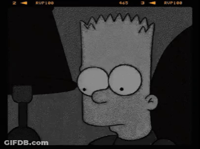Bart Simpson Sitting At Record Player In Living Room GIF