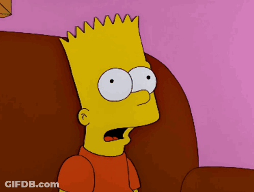 Bart Simpson Sitting On Couch Mouth Open GIF