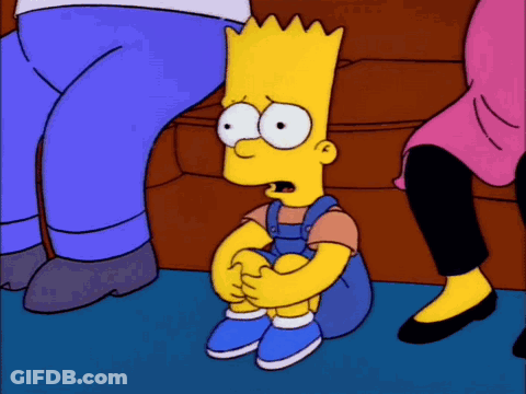 Bart Simpson Sitting With Arms Crossed GIF
