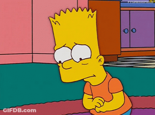 Bart Simpson Sitting With Hands Folded GIF
