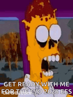 Bart Simpson Skull Face GIF