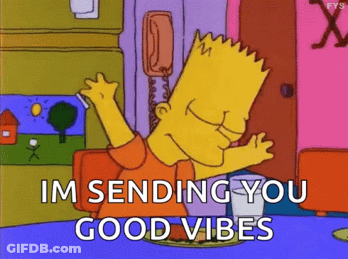 Bart Simpson Smiling Sending Good Vibes GIF