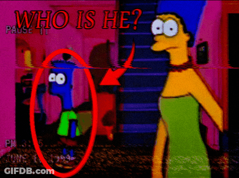 Bart Simpson Standing Next To Woman Saying Who Is He GIF