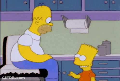 Bart Simpson Talking To Homer Simpson GIF