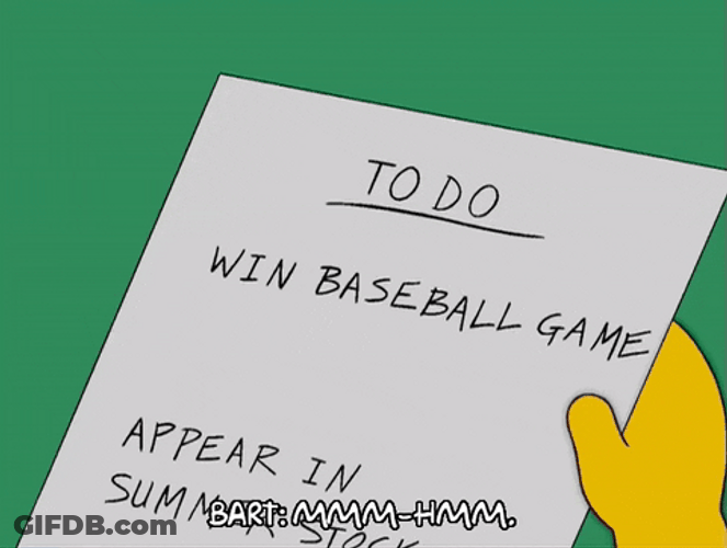 Bart Simpson To-Do Checklist GIF