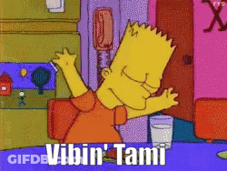Bart Simpson Vibin Tami Arms Outstretched GIF