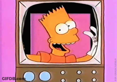 Bart Simpson Waving Hand Pink Screen GIF