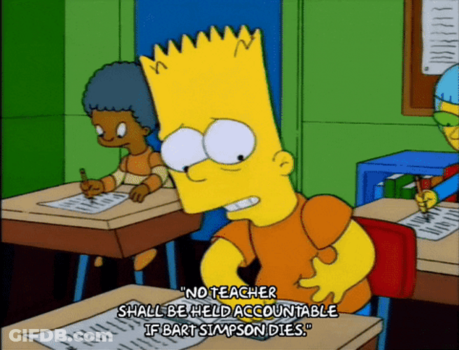 Bart Simpsons Test School GIF