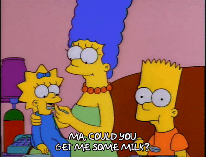 Bart Simson Ma You Get Me Some Milk GIF