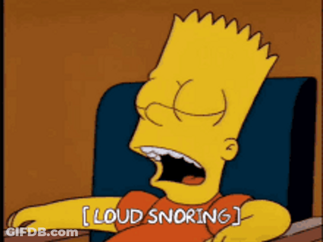 Bart The Simpsons Snoring GIF