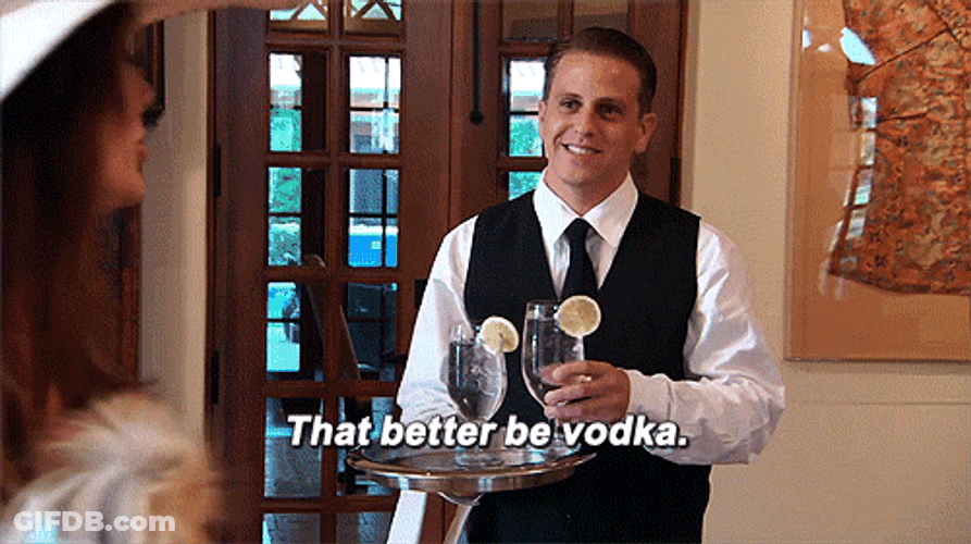 Bartender Offers Two Shots Of Vodka GIF