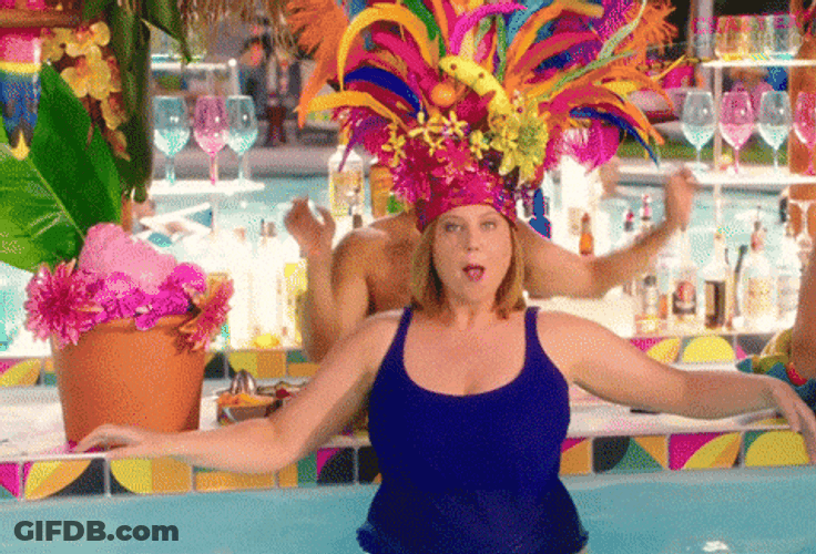Bartender On The Swimming Pool GIF