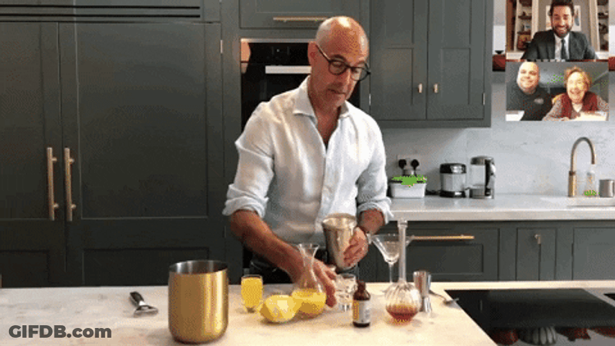 Bartender Stanley Tucci Preparing Vanilla Vodka GIF