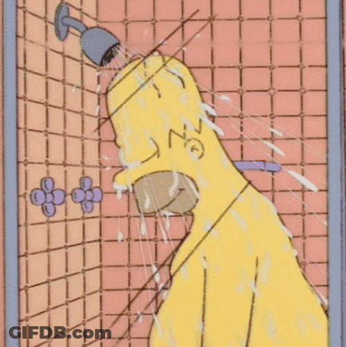 Barth Simpson Relaxing Shower GIF