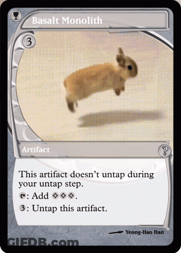 Basalt Monolith Rabbit Card GIF