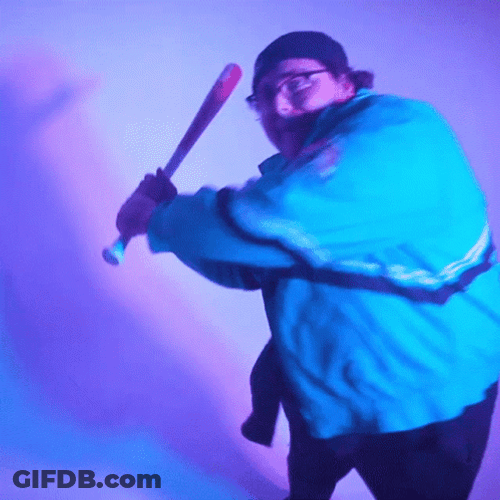 Baseball Bat Full Swing GIF