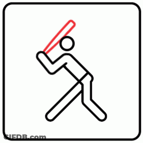 Baseball Bat Hitter Signage GIF