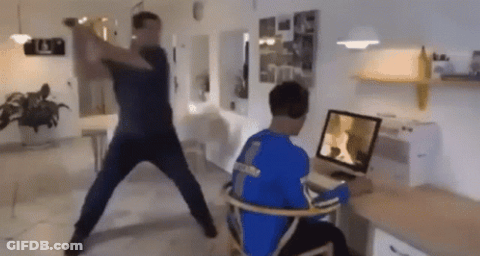 Baseball Bat Hitting Gamer GIF
