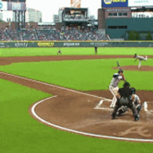 Baseball Bat Swing Toss GIF