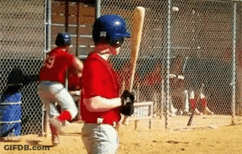 Baseball Bat Throw To Teammate GIF