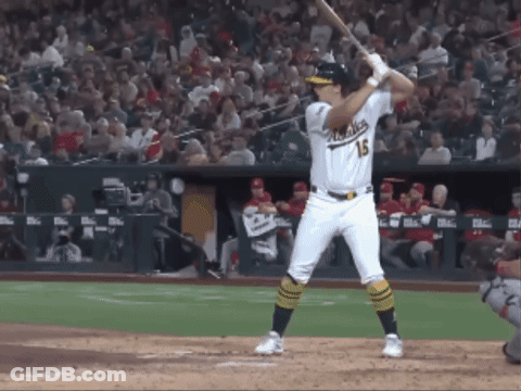 Baseball Batter Swinging GIF