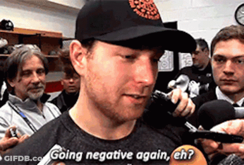 Baseball Cap Man Says Going Negative Again Eh GIF