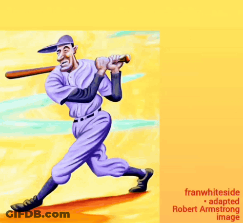 Baseball Fever Poster Baseball Player Swinging GIF