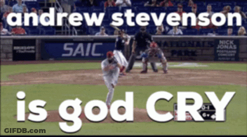 Baseball Game Andrew Stevenson Is God Cry GIF