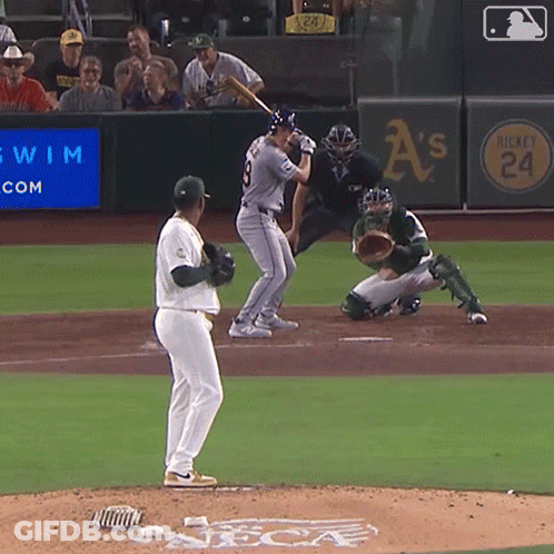 Baseball Game At A's Stadium GIF