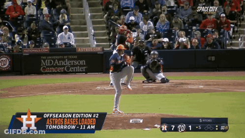 Baseball Game At Astros Bases Loaded GIF