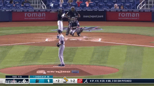 Baseball Game Atlanta Braves Vs New York Mets GIF