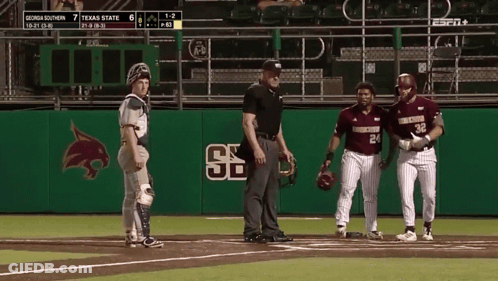 Baseball Game Between Georgia Tech And Texas State GIF