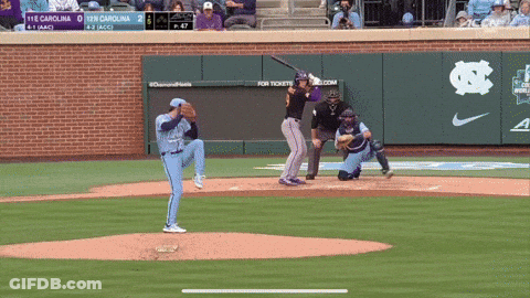 Baseball Game Between North Carolina And Duke GIF