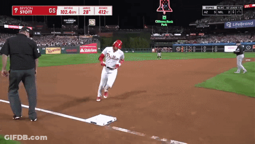 Baseball Game Between Phillies And Angels GIF