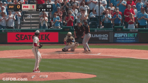 Baseball Game Between Pittsburgh And Phillies GIF