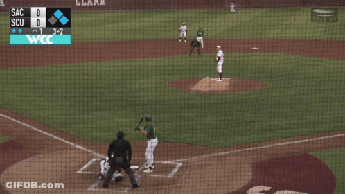 Baseball Game Between Sac And Scu GIF