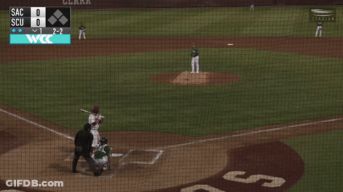 Baseball Game Between Sac And SCU GIF