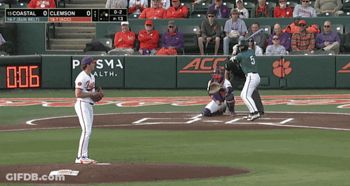Baseball Game Coastal Vs Clemson Score 0-6 GIF