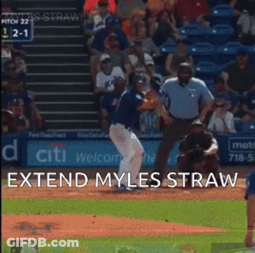 Baseball Game Extend Myles Straw GIF