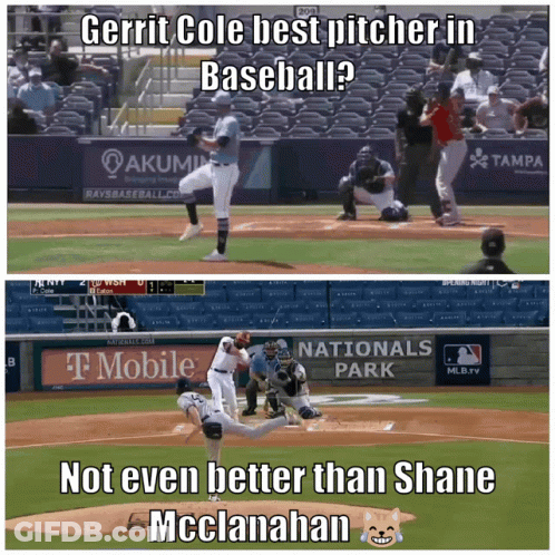 Baseball Game Gerrit Cole Best Pitcher In Baseball Not Even Better Than Shane Mcclanah GIF