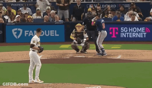 Baseball Game In Front Of 5G Home Internet Banner GIF