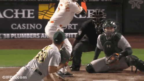 Baseball Game In Front Of Ache Casino Ad GIF