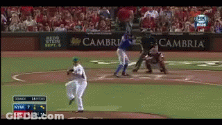 Baseball Game In Front Of Cambria Banner GIF