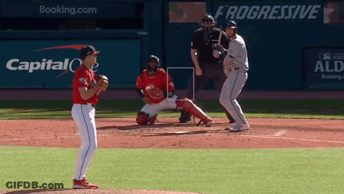 Baseball Game In Front Of Capital One Ad GIF