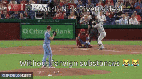 Baseball Game In Front Of Citizens Bank Park Banner GIF