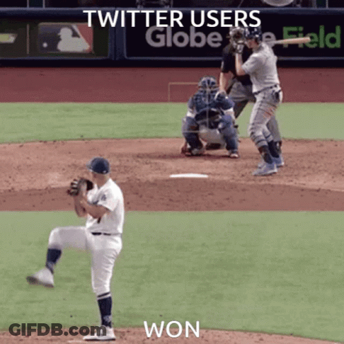 Baseball Game In Front Of Globe Ad GIF