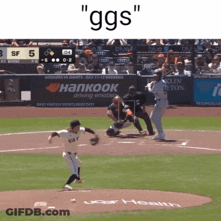 Baseball Game In Front Of Hankook Ad GIF