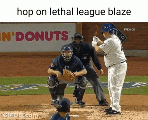 Baseball Game In Front Of McDonald's GIF